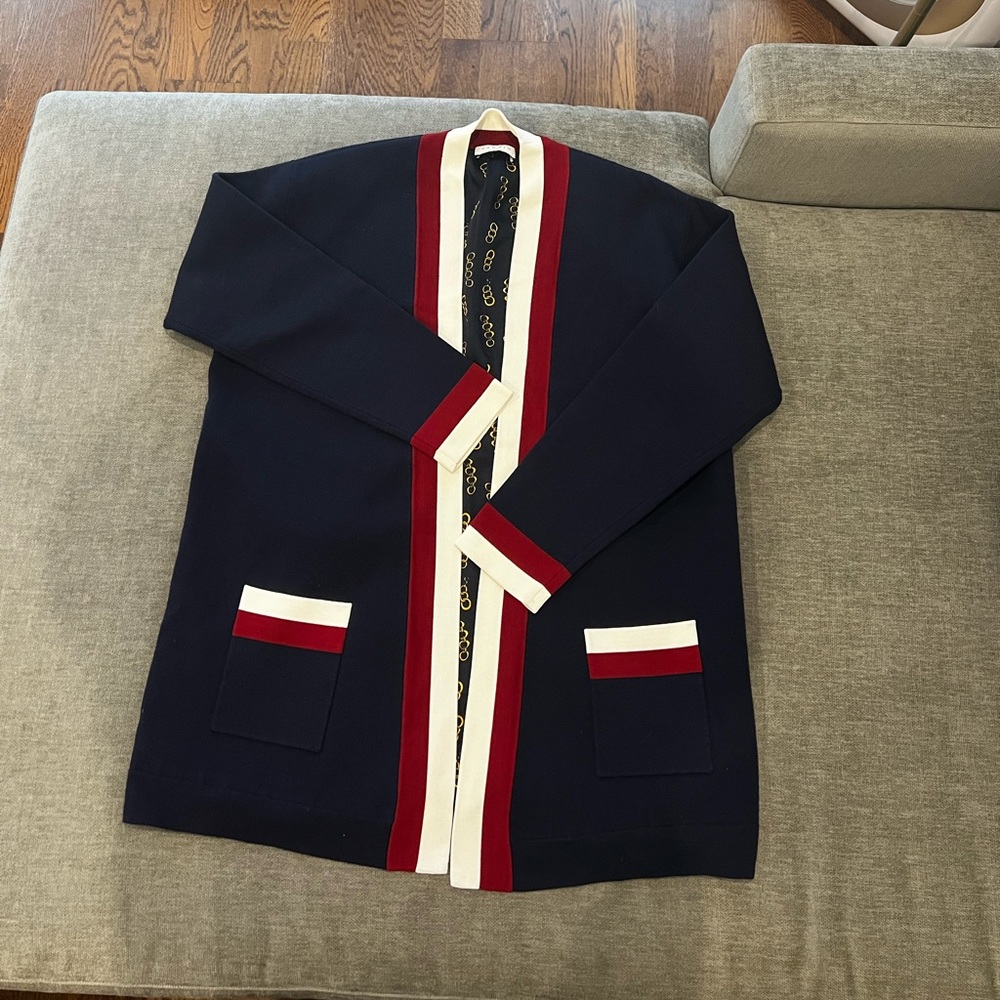 Sandro Navy Cardigan